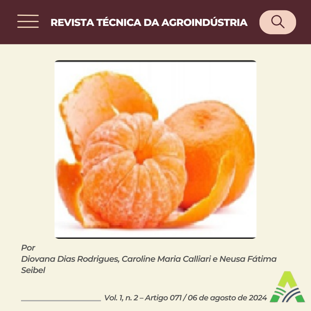 ALTERNATIVAS PARA APROVEITAMENTO DAS CASCAS DE TANGERINA PONCÃ